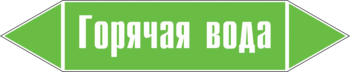 Маркировка трубопровода "горячая вода" (пленка, 126х26 мм) - Маркировка трубопроводов - Маркировки трубопроводов "ВОДА" - магазин "Охрана труда и Техника безопасности"